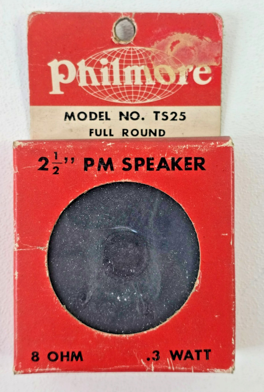 Vintage Philmore TS25 Round 2.5" Replacement PM Speaker 8 Ohm .3 Watts